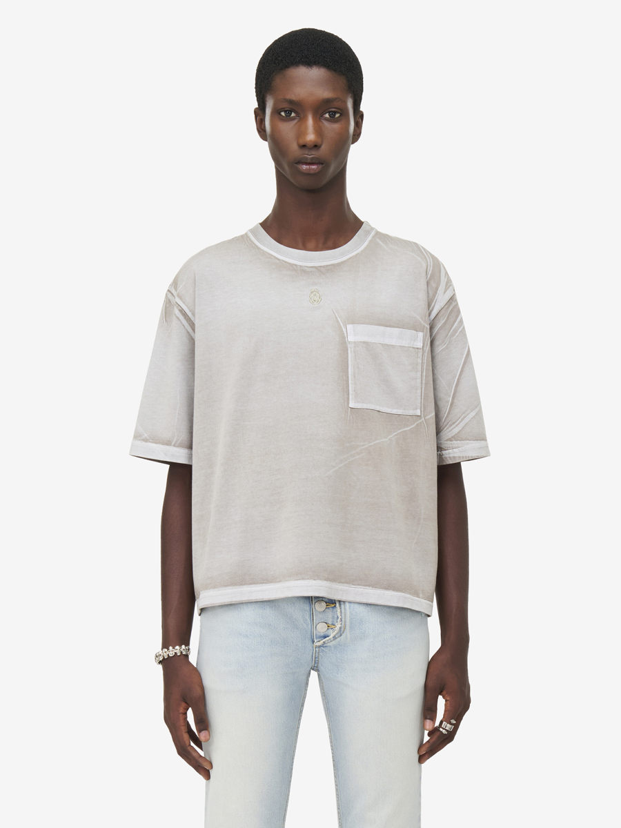 ALEXANDER MCQUEEN - Overdyed Cropped T-shirt - Item 822888QTAC60585